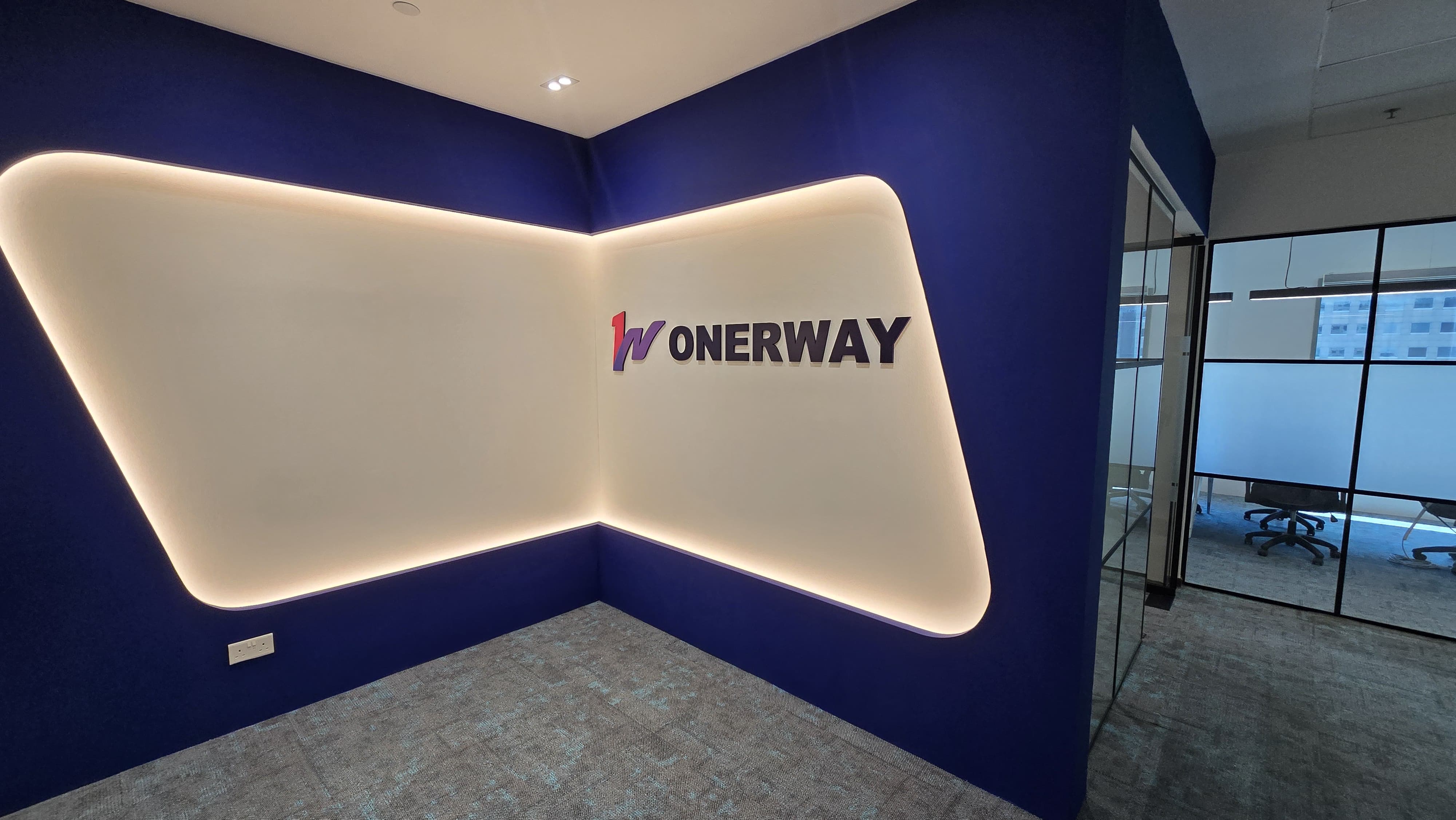 Modern Office Reception Desk Renovation - Commercial renovation project by ID Work Studio Singapore