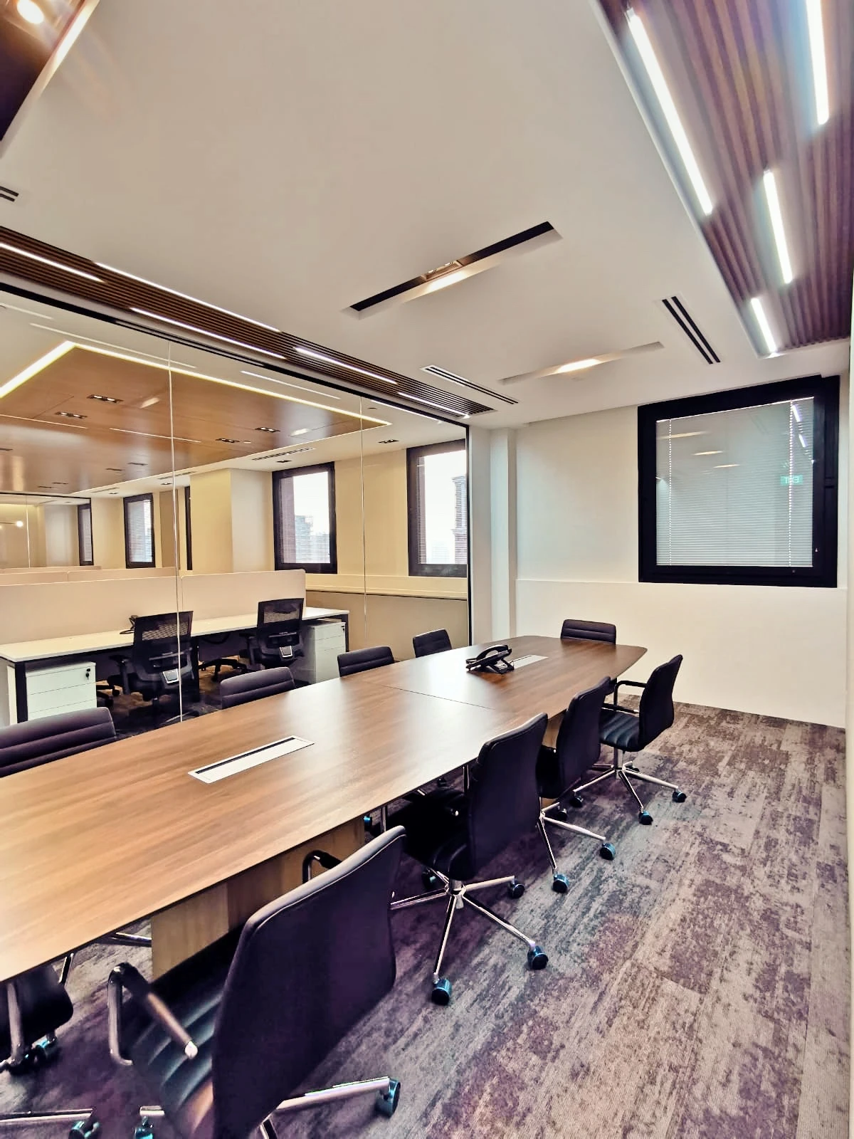 Meeting Room Open Concept Office Space Takashimaya - Commercial renovation project by ID Work Studio Singapore