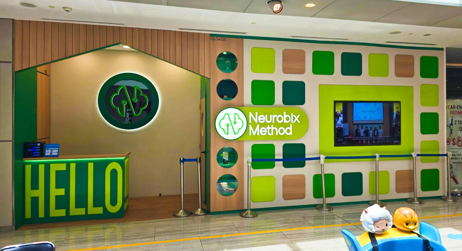 Neuroblx Method Reception Interior Renovation - Commercial renovation project by ID Work Studio Singapore