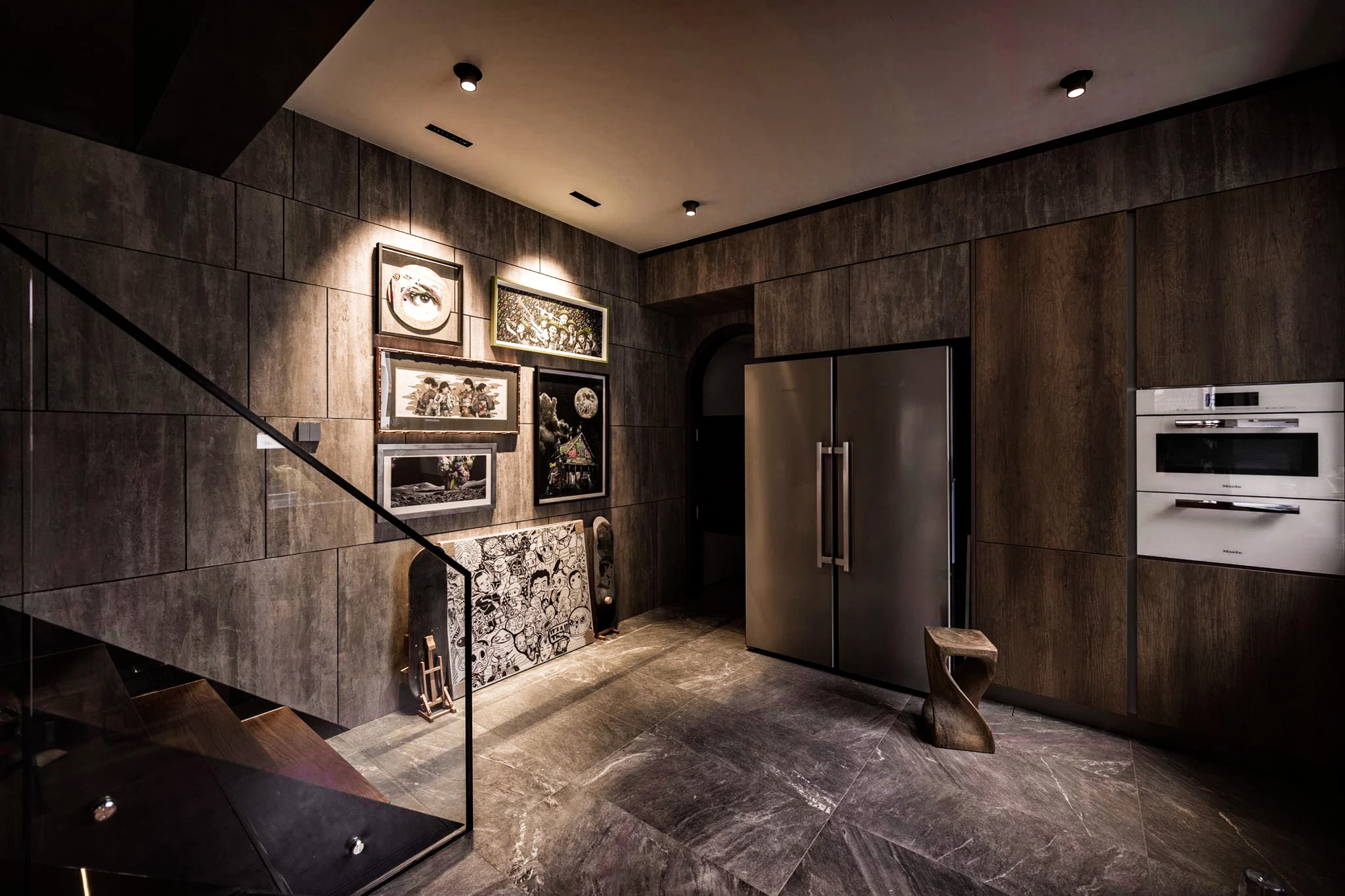 Dark Wood Luxury Interior Design Condo Orchard - Residential renovation project by ID Work Studio Singapore
