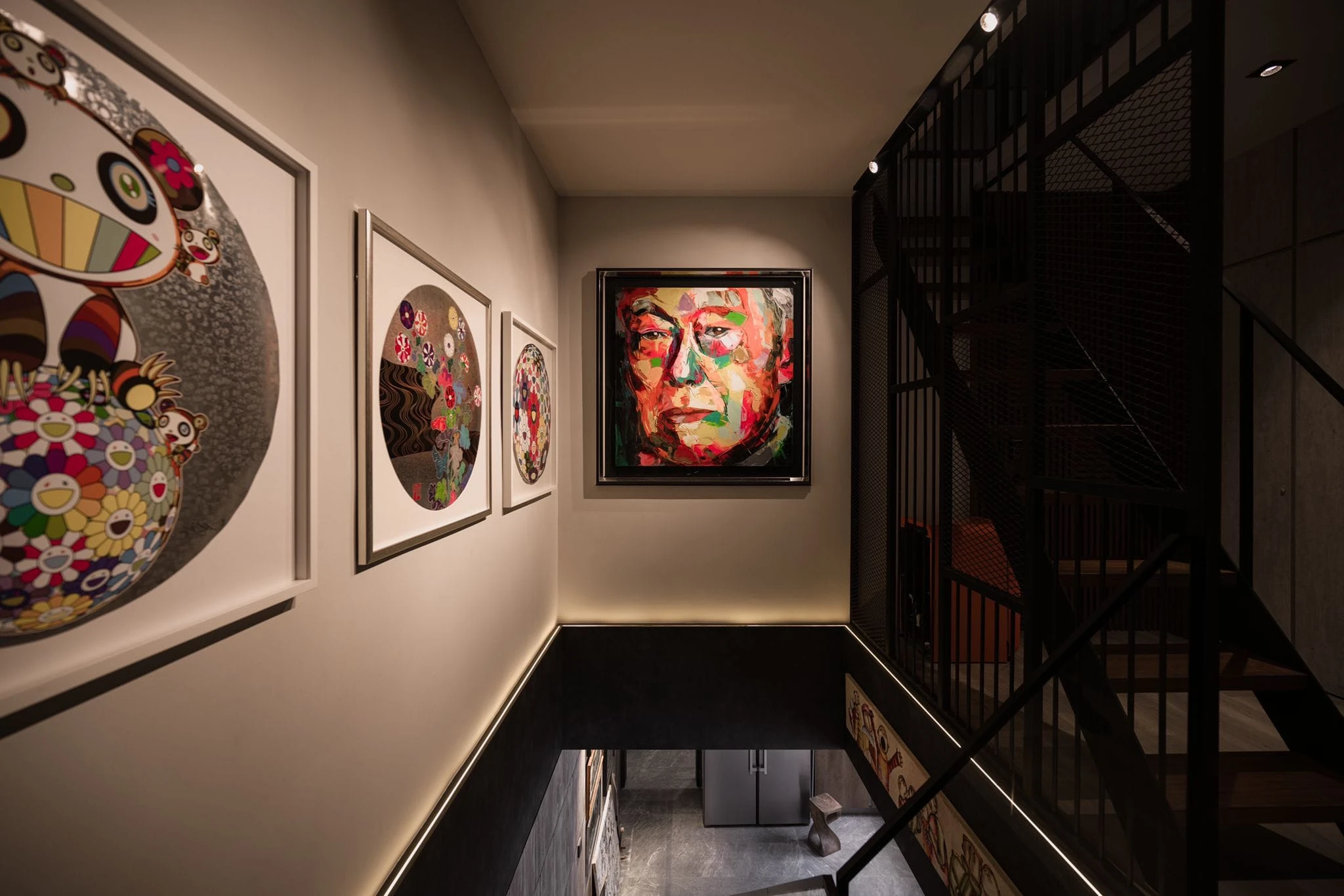 Modern Staircase Gallery Wall Design Orchard - Residential renovation project by ID Work Studio Singapore